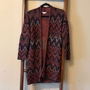 Lucky Brand long Cardigan - Red and Black